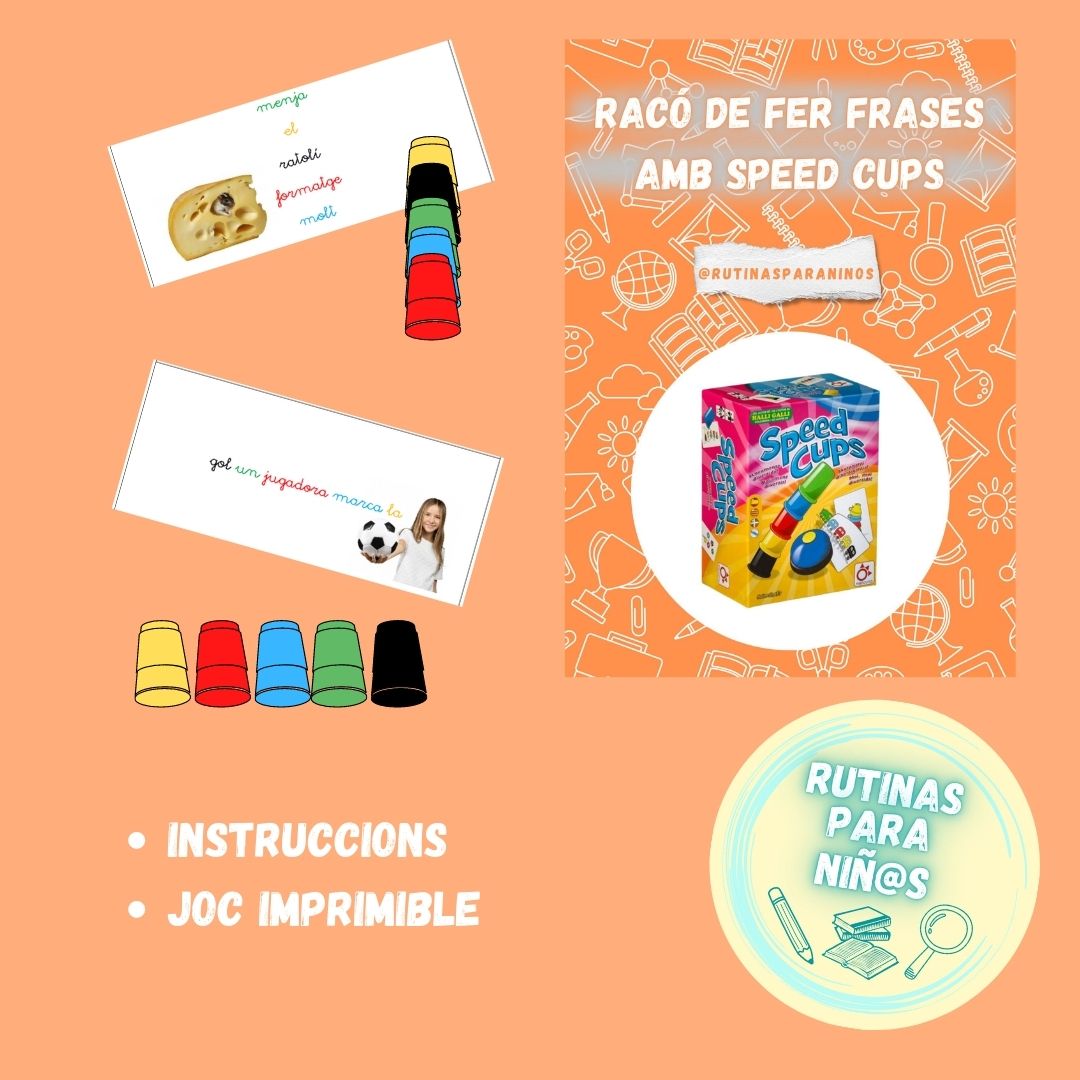 Ordenar frases amb speed cups