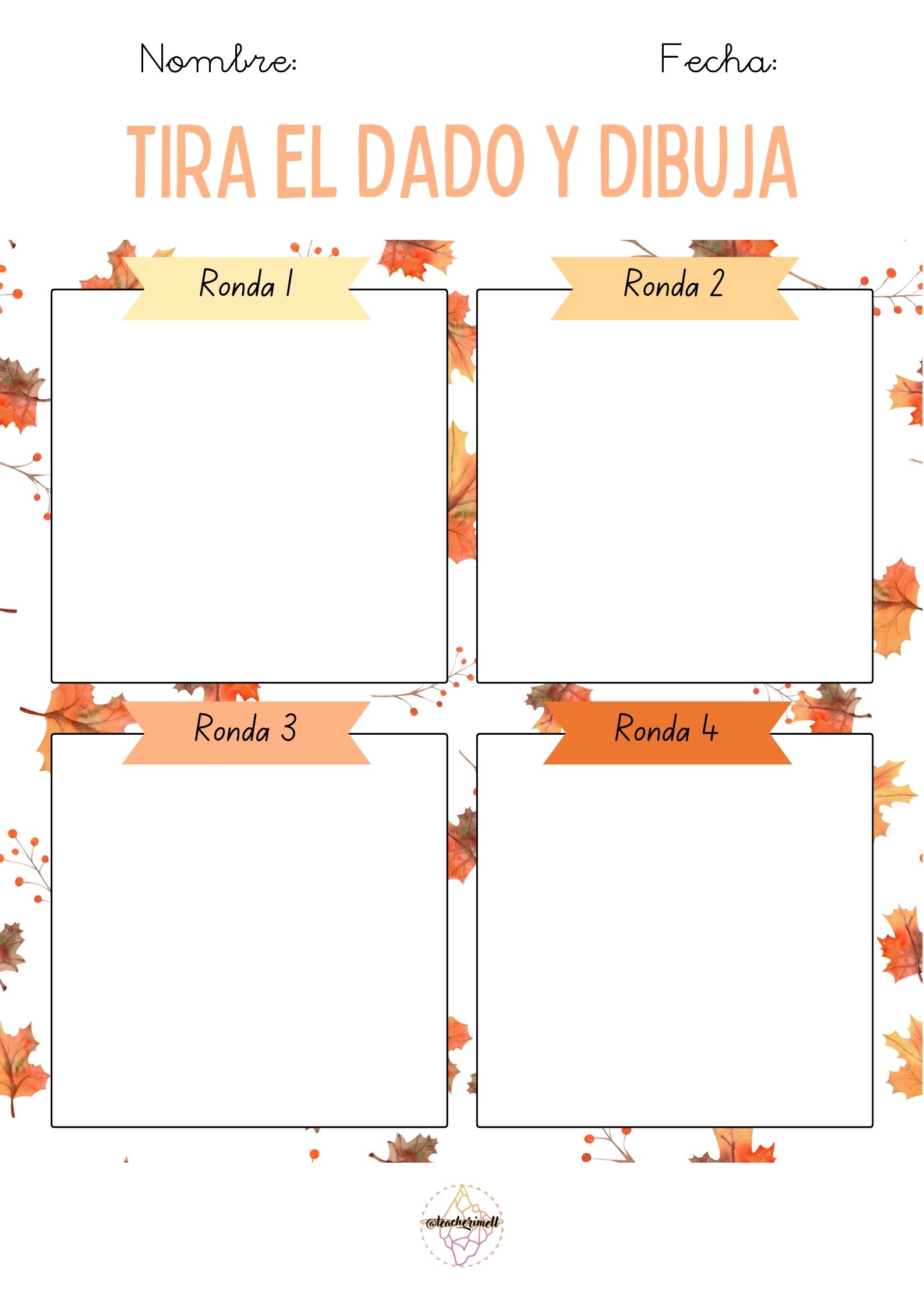 Tira el dado y dibuja