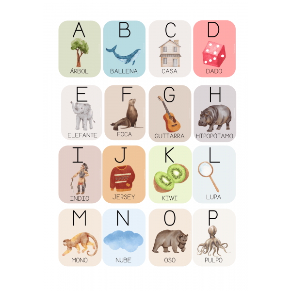 abecedario castellano mayúsculas