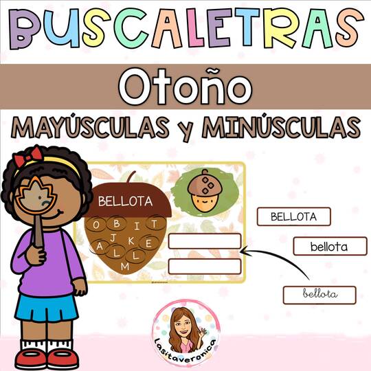 Identificar letras otoño. Buscaletras otoño.
