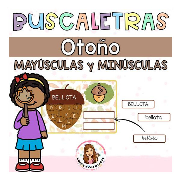 Identificar letras otoño. Buscaletras otoño.