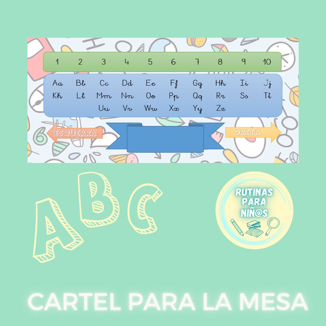 CARTEL PARA LA MESA
