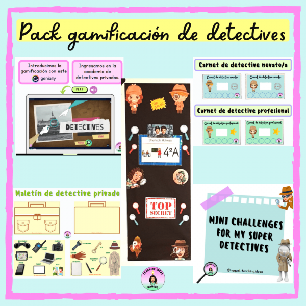 Pack gamificación detectives
