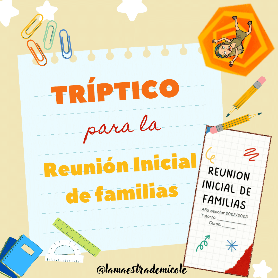 Tríptico informativo 2023/2024 para la reunión inicial de familias