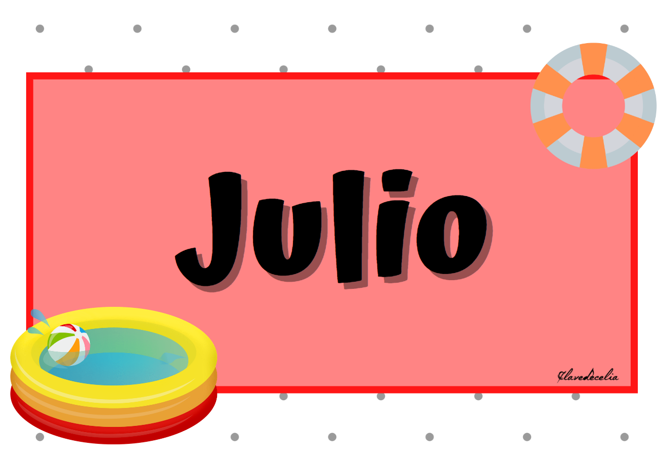 Meses del año. Calendario cumpleaños.