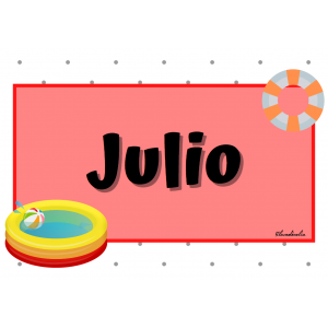 Meses del año. Calendario cumpleaños.