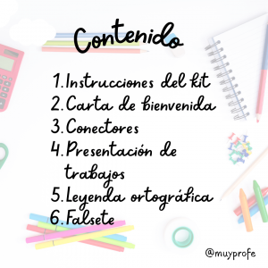 KIT DE BIENVENIDA PARA EL ALUMNADO