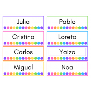 Carteles de nombres