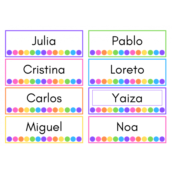 Carteles de nombres