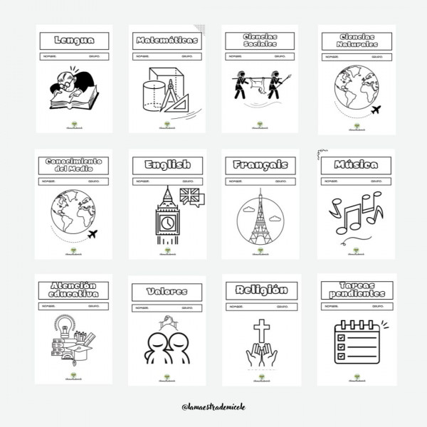 PORTADAS PARA CUADERNOS DE CLASE