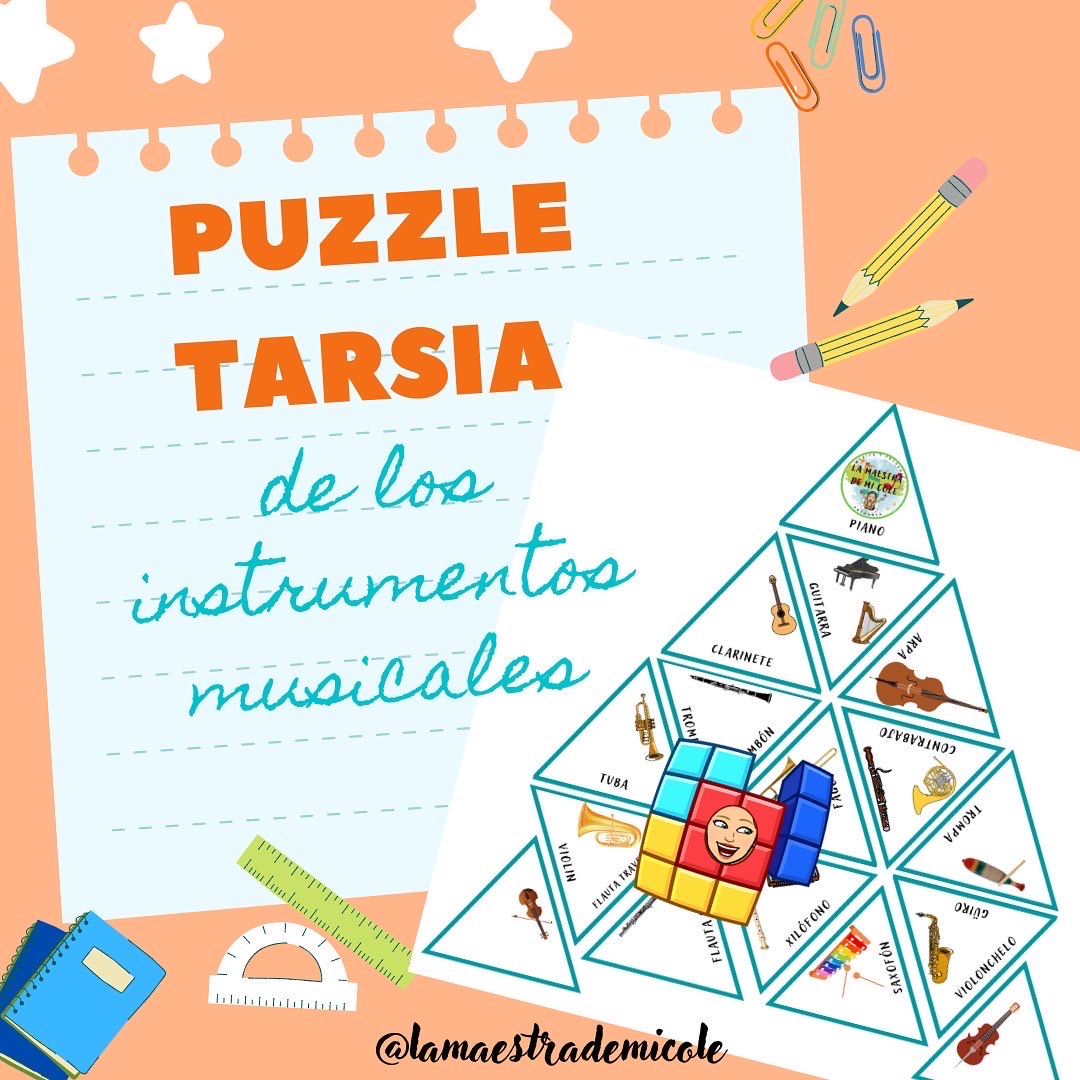 PUZZLE TARSIA DE LOS INSTRUMENTOS MUSICALES
