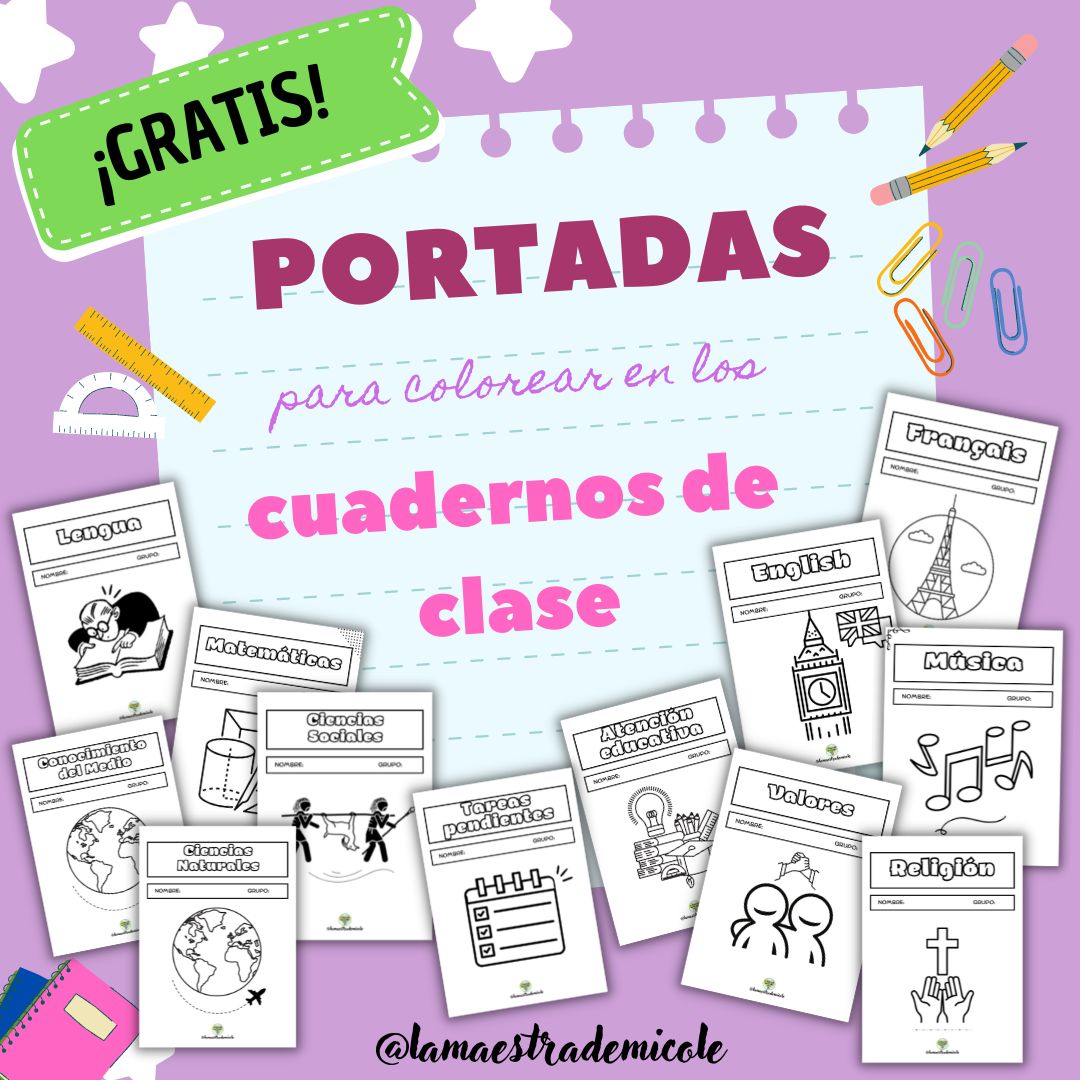 PORTADAS PARA CUADERNOS DE CLASE