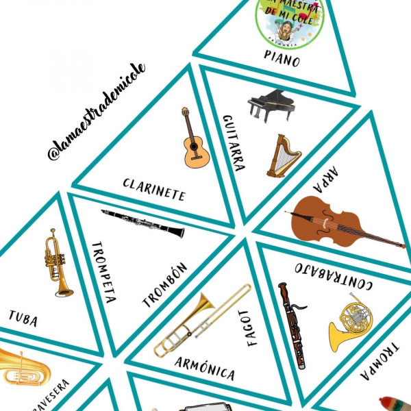 PUZZLE TARSIA DE LOS INSTRUMENTOS MUSICALES