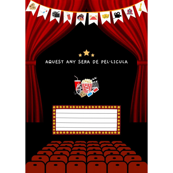 Banderola "Aquest any serà de pel·lícula" (decoració aula)