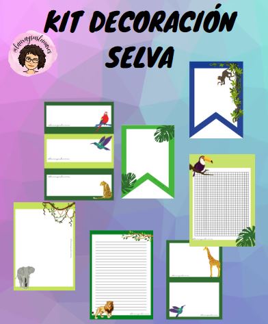 Kit decoración aula selva