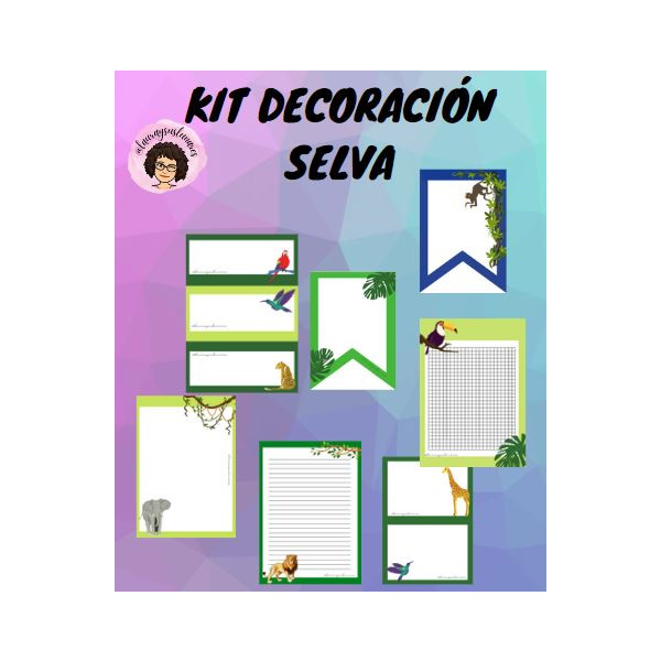 Kit decoración aula selva