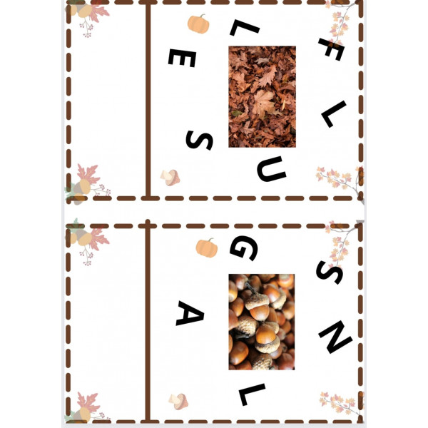 Ordena les lletres Tardor