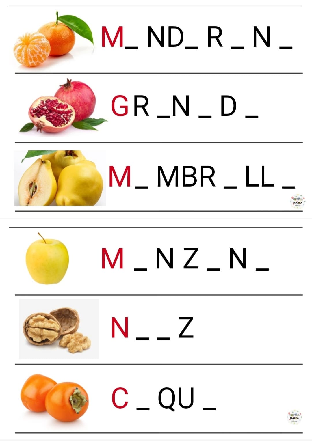 JUEGO VOCALES OTOÑO