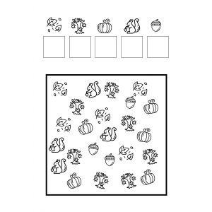 Cuenta y colorea otoño