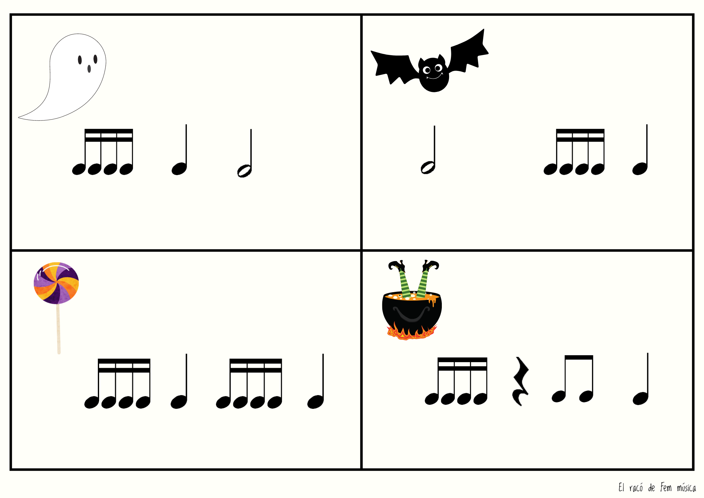 ENCUENTRA LOS RITMOS EN HALLOWEEN/TROBA ELS RITMES (CAT I CAST)