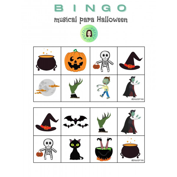 Bingo musical para Halloween by @pizziprofe