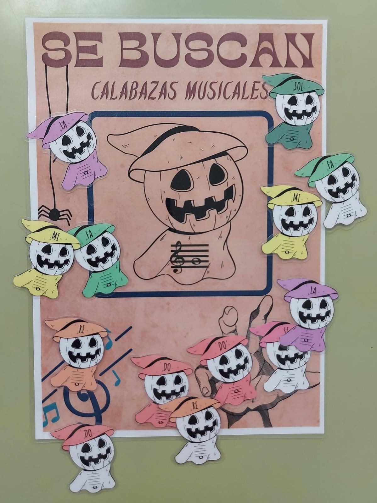 CALABAZAS FANTASMA NOTAS MUSICALES