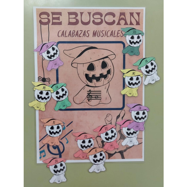 CALABAZAS FANTASMA NOTAS MUSICALES