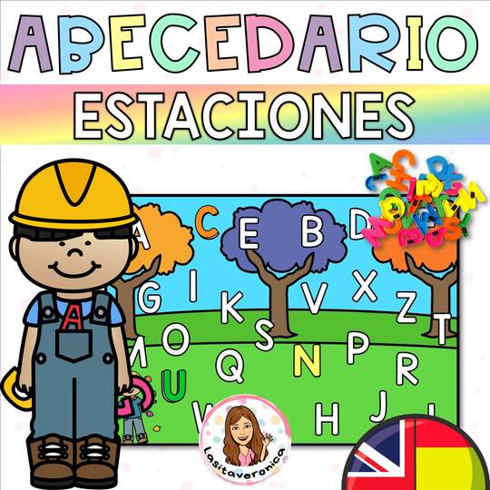 Abecedario Tarjetas de letras magnéticas. Alphabet Magnetic Letter Templates
