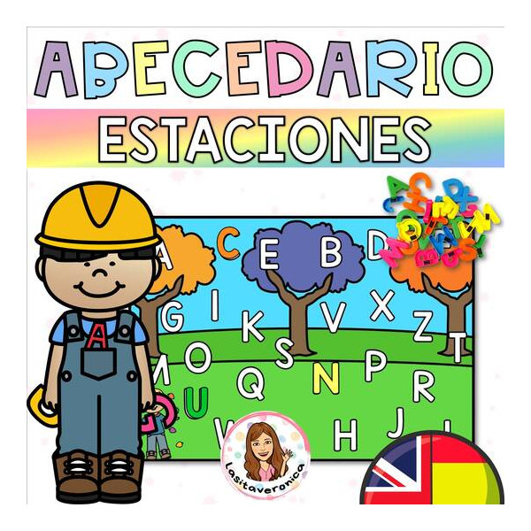 Abecedario Tarjetas de letras magnéticas. Alphabet Magnetic Letter Templates