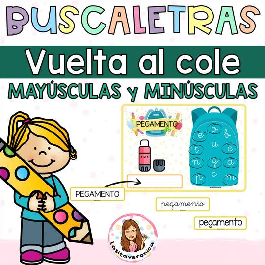 Buscaletras "VUELTA AL COLE" / Letter finders "BACK TO SCHOOL" Vocabulary. Spanish. Sopa de letras.
