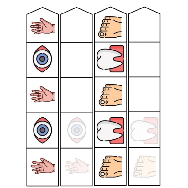 Series lógicas con elementos del cuerpo humano