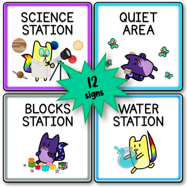 [ENGLISH] CARTELES para los RINCONES o CENTROS de CLASE