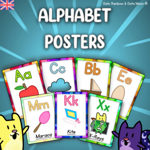 [ENGLISH] POSTERS del ABECEDARIO / Flash cards de las letras