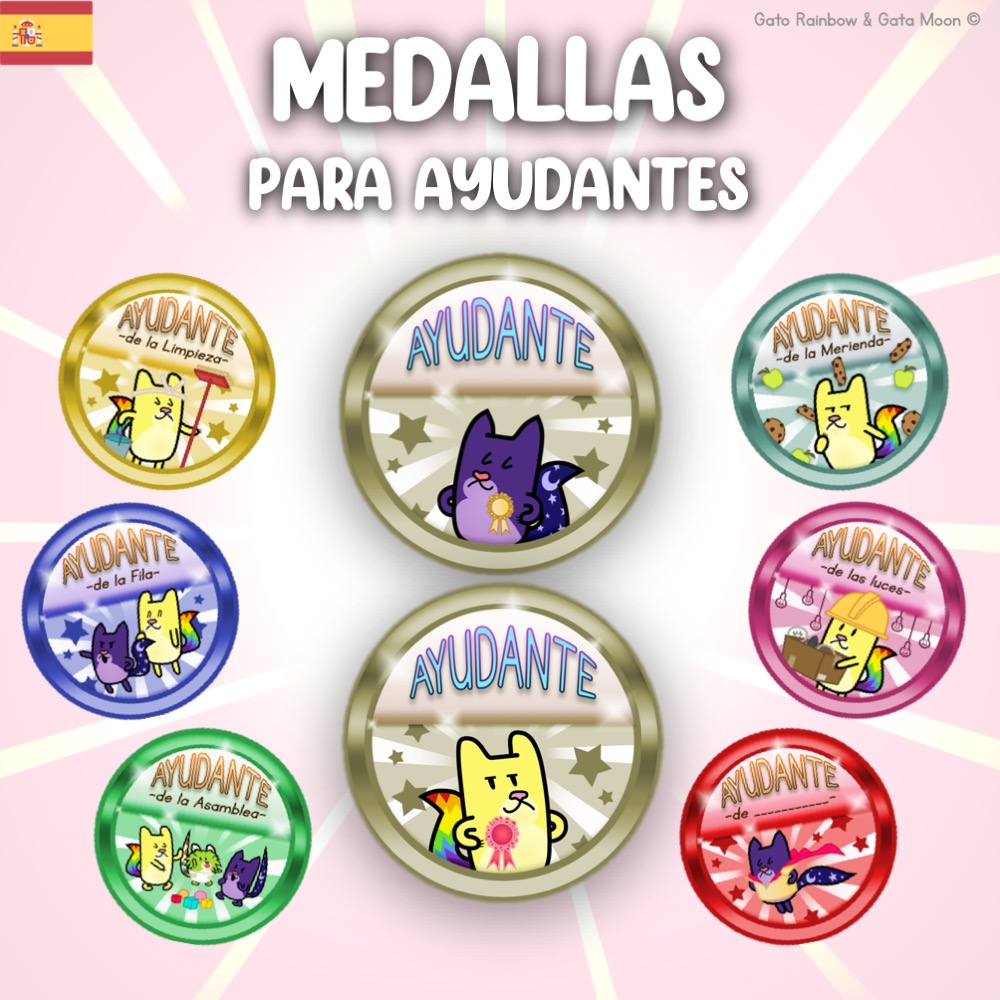 MEDALLAS para los AYUDANTES de CLASE