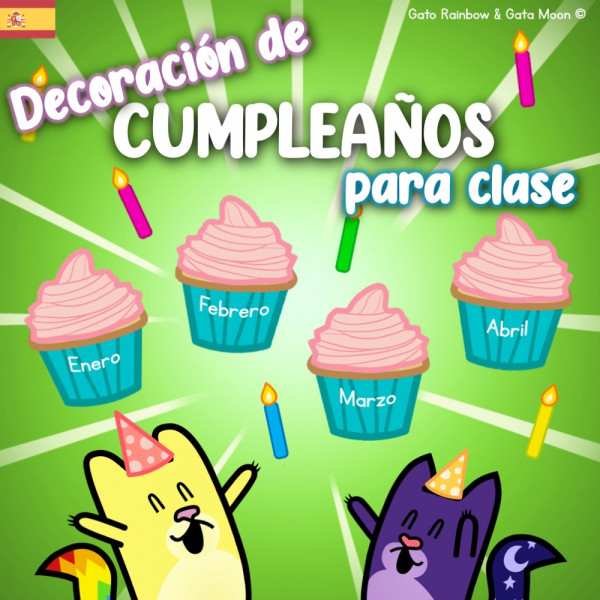 CUPCAKES de CUMPLEAÑOS – DECORACIÓN para CLASE