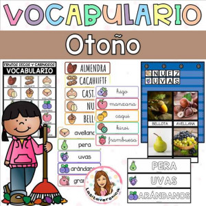 Vocabulario otoño / Autumn Vocabulary. Fall. September. Spanish