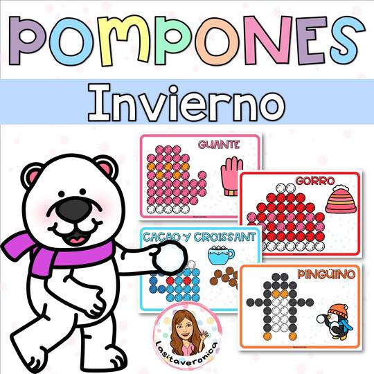 Pompones en Invierno / Winter Pom Poms. Español