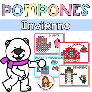 Pompones en Invierno / Winter Pom Poms. Español