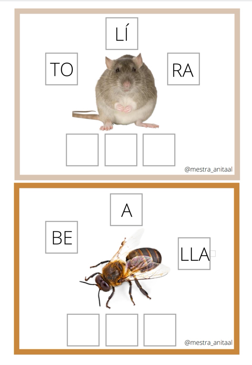 Ordena las sílabas.