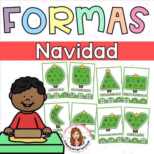 Plastilina formas Navidad. Christmas tree Playdough. Shapes. December. Spanish