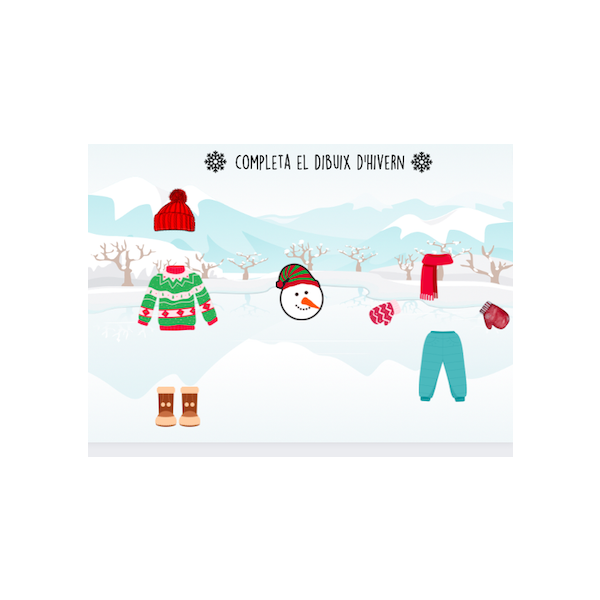Completa el dibuix d'hivern