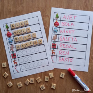 VOCABULARI NADAL-HIVERN:CONFEGIR-RESSEGUIR-ESCRIURE