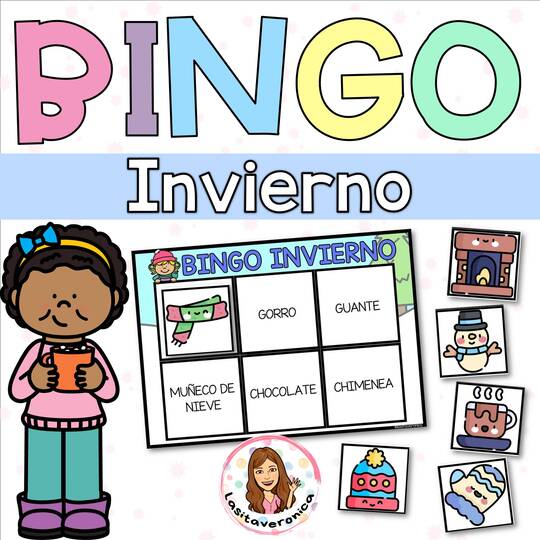 Bingo de invierno. Lectura invierno. Vocabulario invierno. Enero.