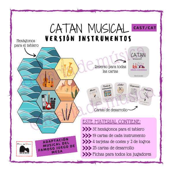 CATAN MUSICAL instrumentos, CATALÀ i CASTELLANO