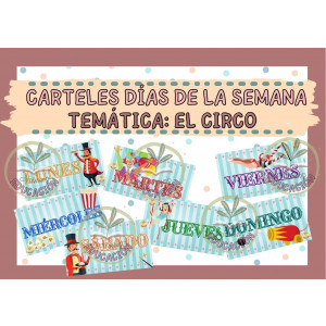 Carteles días de la semana: el circo