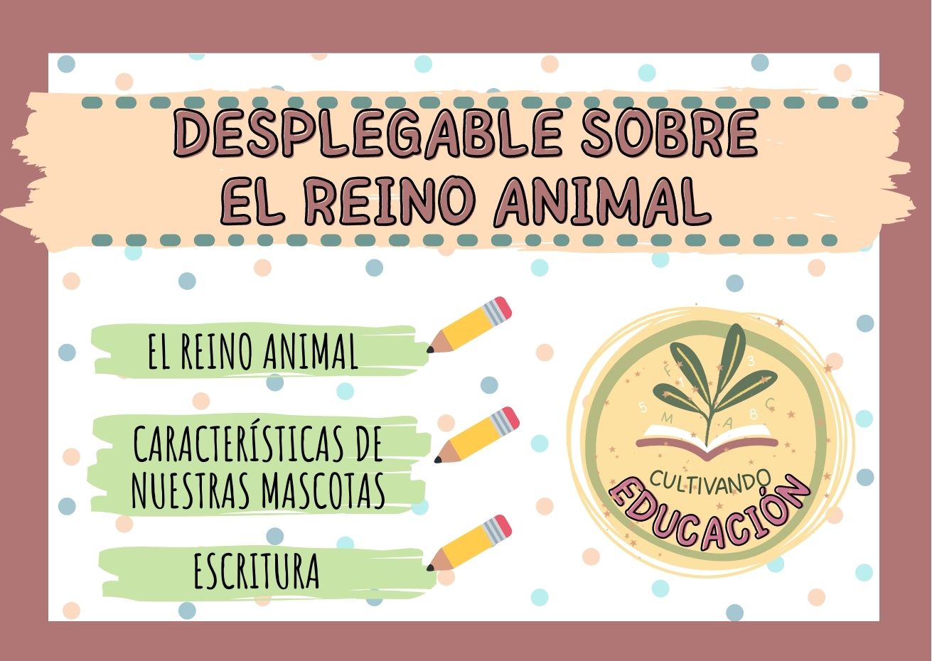 Desplegable reino animal