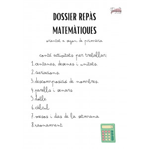 Dossier repàs de matemàtiques per a segon de primària