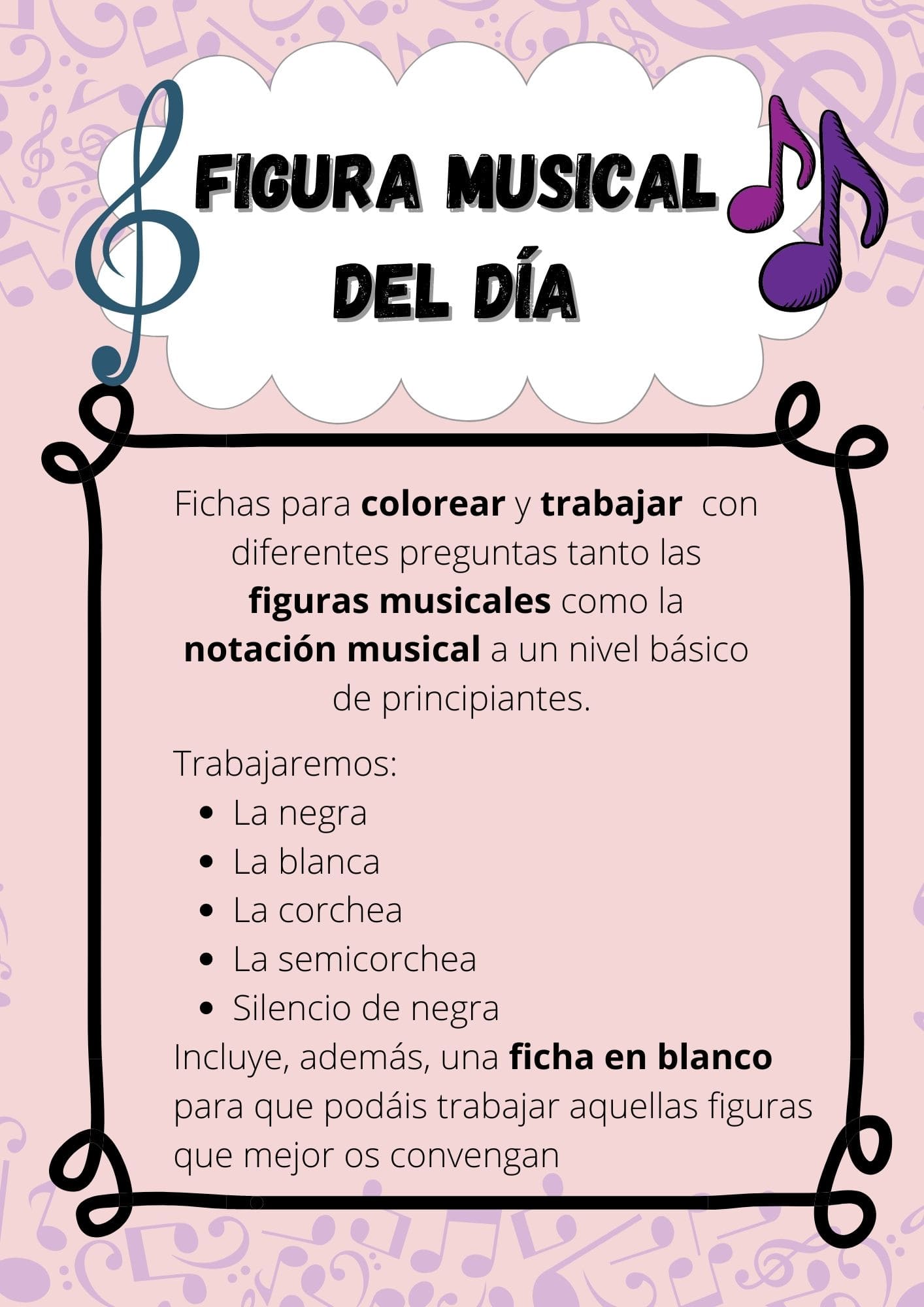 FIGURAS MUSICALES IMPRIMIBLES
