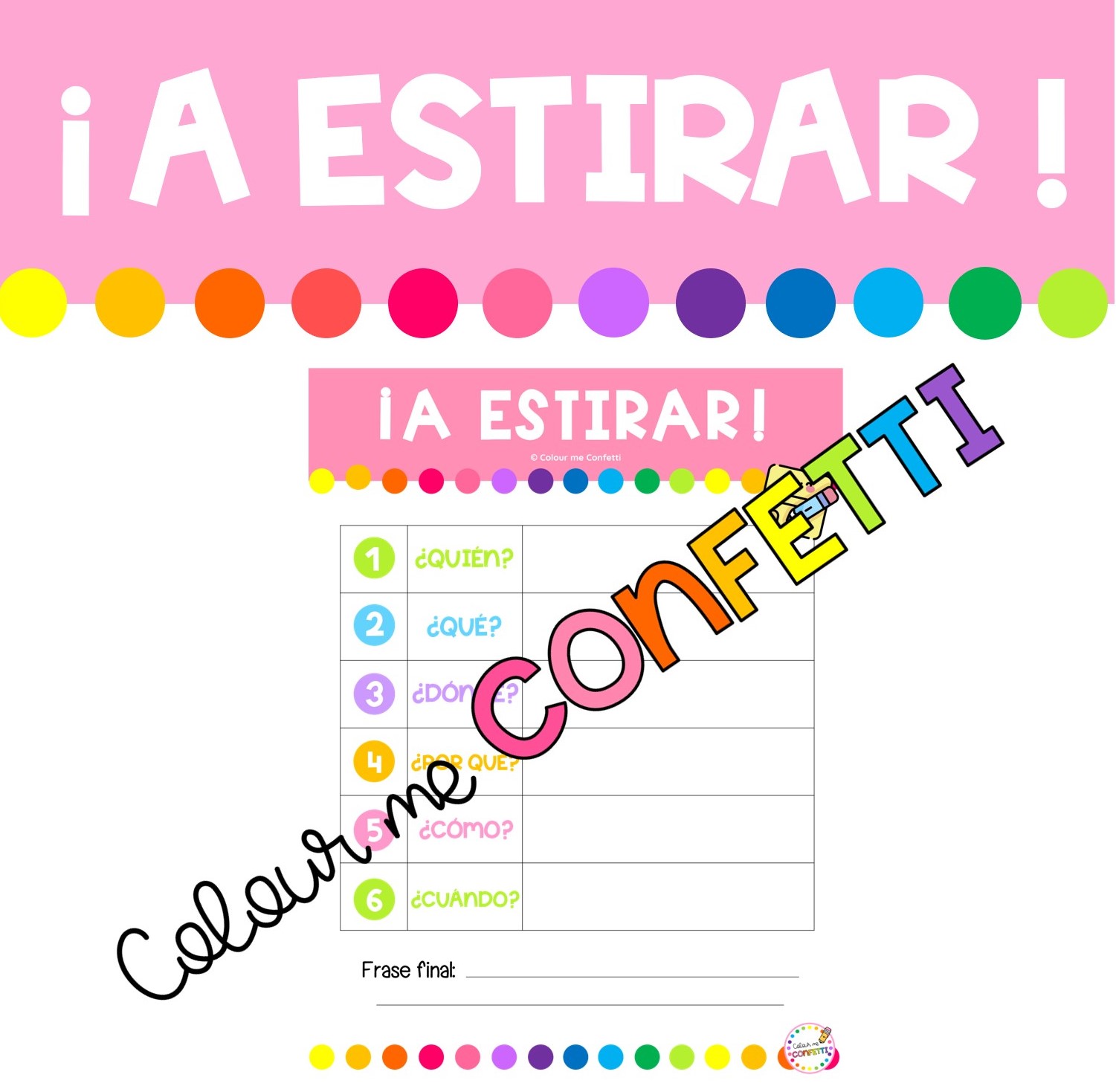¡A estirar! - Actividad de escritura
