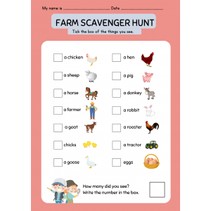Farm Scavenger hunt